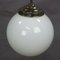 Functionalistic Bauhaus Pendant Light with Opaline Glass Shade, 1920s, Image 3