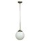 Functionalistic Bauhaus Pendant Light with Opaline Glass Shade, 1920s, Image 1