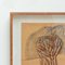Paul Bader, Figur & Baum Abstrakt, Kreidezeichnung, 20. Jahrhundert, Gerahmt 4