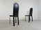 Vintage Black Leather Dining Chairs by Calligaris, 1980s, Set of 6, Image 2