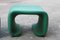 French Stools with Green Fabric in the style of Pierre Paulin, 1970s, Set of 2, Image 6
