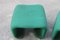 French Stools with Green Fabric in the style of Pierre Paulin, 1970s, Set of 2, Image 4
