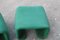 French Stools with Green Fabric in the style of Pierre Paulin, 1970s, Set of 2, Image 3