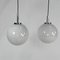 Mid-Century Hanging Bol Lamps attributed to Glashutte Limburg, 1970s, Set of 2 1