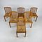 Scandinavian Pine and Rush Dining Chairs, 1970s, Set of 6 8