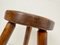 French Wooden Tripod Stool, 1960s 5