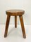 French Wooden Tripod Stool, 1960s 2