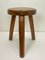 French Wooden Tripod Stool, 1960s 7