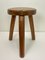 French Wooden Tripod Stool, 1960s, Image 7