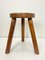French Wooden Tripod Stool, 1960s 9