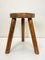 French Wooden Tripod Stool, 1960s, Image 9