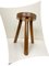 French Wooden Tripod Stool, 1960s 6