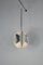 Italian Space Age Hanging Lamp with White Painted, Metal & Chrome Shields, 1970s 6