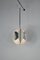 Italian Space Age Hanging Lamp with White Painted, Metal & Chrome Shields, 1970s, Image 6