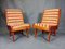 Vintage Brutalist Czech Chairs in Oak, 1950s, Set of 2 1