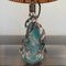 Mid-Century Pale Blue Murano Sommerso Glass Table Lamp 3