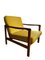 Mid-Century Polish Armchairs in Yellow Velvet by Zenon Bączyk, 1960s, Set of 2 2