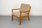 Danish Teak and Wool Lounge Chair by Ole Wanscher for P. Jeppesen, 1980s 2