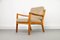 Danish Teak and Wool Lounge Chair by Ole Wanscher for P. Jeppesen, 1980s 3