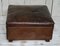 Antique Leather Footstool, 1920, Image 2