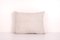 White Organic Soft Wool Striped Chair Pillow Cover, 2010s 4