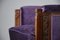 Sillón Art Déco de madera de Jatoba y terciopelo morado, 1930, Imagen 2