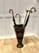 Italian Toleware Umbrella Stand Hand Painted Gold on Black, 1920s 6