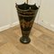 Italian Toleware Umbrella Stand Hand Painted Gold on Black, 1920s 2