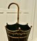 Italian Toleware Umbrella Stand Hand Painted Gold on Black, 1920s, Image 3