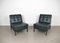 Dark Green Leather Lounge Chairs attributed to Karl Wittmann, Austria, 1960s, Set of 2 1