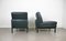 Dark Green Leather Lounge Chairs attributed to Karl Wittmann, Austria, 1960s, Set of 2 3