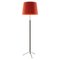 Lámpara de pie Pie de Salón G1 en rojo y cromo de Jaume Sans, Imagen 1