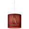 Red and Grey Moaré MS Pendant Lamp by Antoni Arola 1