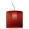 Lámpara colgante Moaré L en rojo de Antoni Arola, Imagen 1