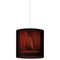 Lámpara colgante Moaré Ms en negro y rojo de Antoni Arola, Imagen 1