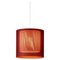 Red and White Moaré Ms Pendant Lamp by Antoni Arola 1