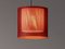 Red and White Moaré Ms Pendant Lamp by Antoni Arola 3
