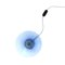 Lámpara colgante Planetoide Vesta de acero en azul de Eloa, Imagen 5