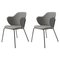 Chaises Fiord Lassen Grises par Lassen, Set de 2 1