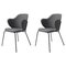 Dark Grey Fiord Lassen Chairs by Lassen, Set of 2 1