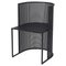 Bahaus Esszimmerstuhl aus schwarzem Stahl von Kristina Dam Studio 1