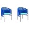 Blue Caribe Dining Chairs by Sebastian Herkner, Set of 2 1