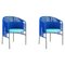Blue Caribe Dining Chairs by Sebastian Herkner, Set of 2, Image 1
