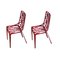 Red New Eiffel Tower Chairs by Alain Moatti, Set of 2 2