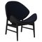 Black Lacquered Oak Chair in Midnight Blue by Warm Nordic, Image 1