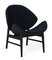 Black Lacquered Oak Chair in Midnight Blue by Warm Nordic 2