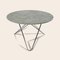 Grey Marble and Stainless Steel Big O Table by OxDenmarq 2