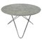 Tavolo Big O in marmo grigio e acciaio inossidabile di OxDenmarq, Immagine 1