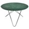 Green Indio Marble and Stainless Steel Big O Table by OxDenmarq 1
