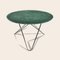 Green Indio Marble and Stainless Steel Big O Table by OxDenmarq 2